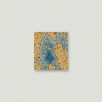 Big Lake, Downeast Maine — Vintage Sporting Map Print